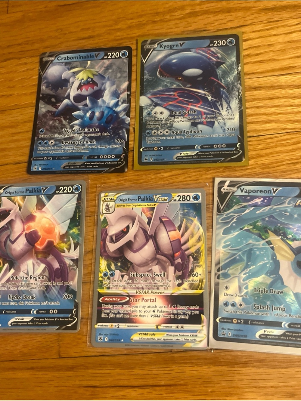 Pokemon V and Vstar water Type Playable Lot 5